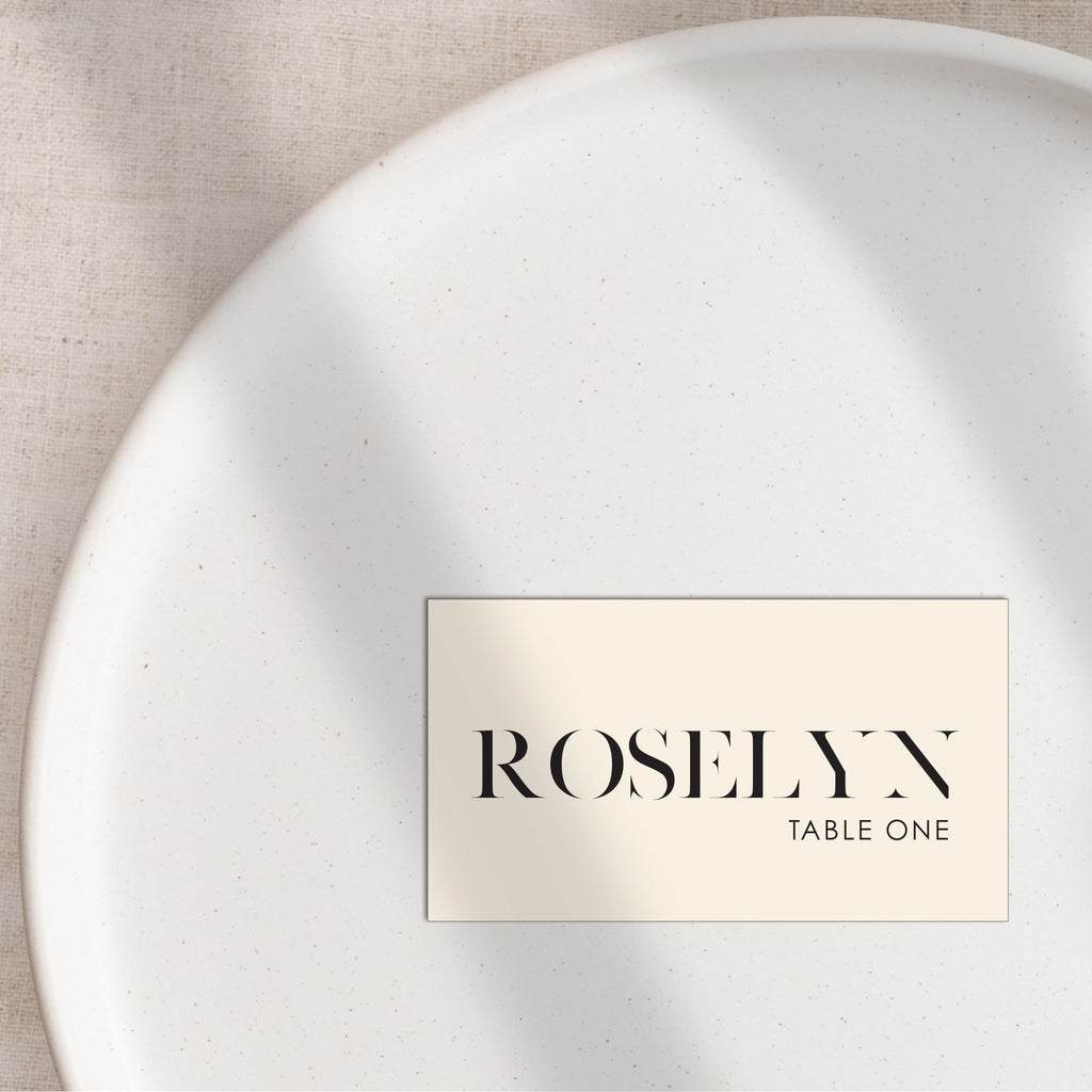 Roselyn flat place cards