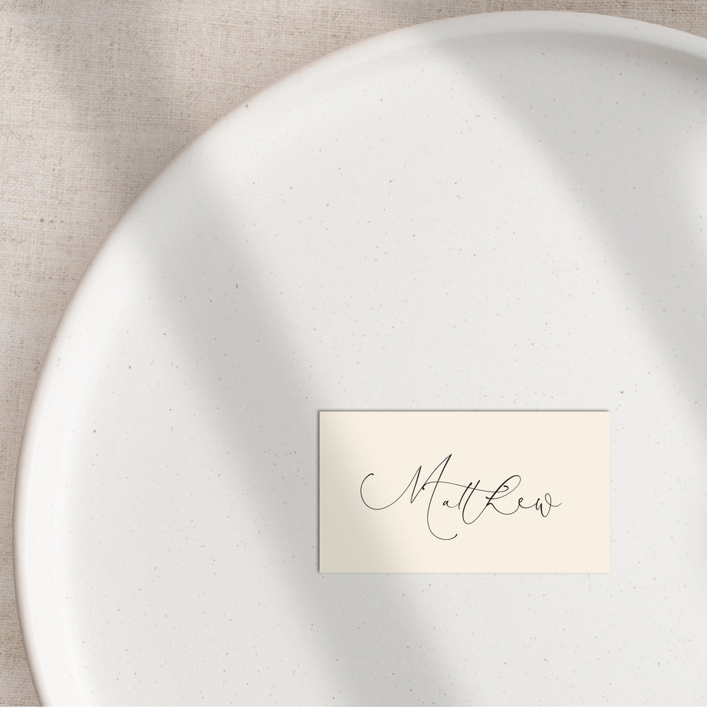 Annabel flat place cards