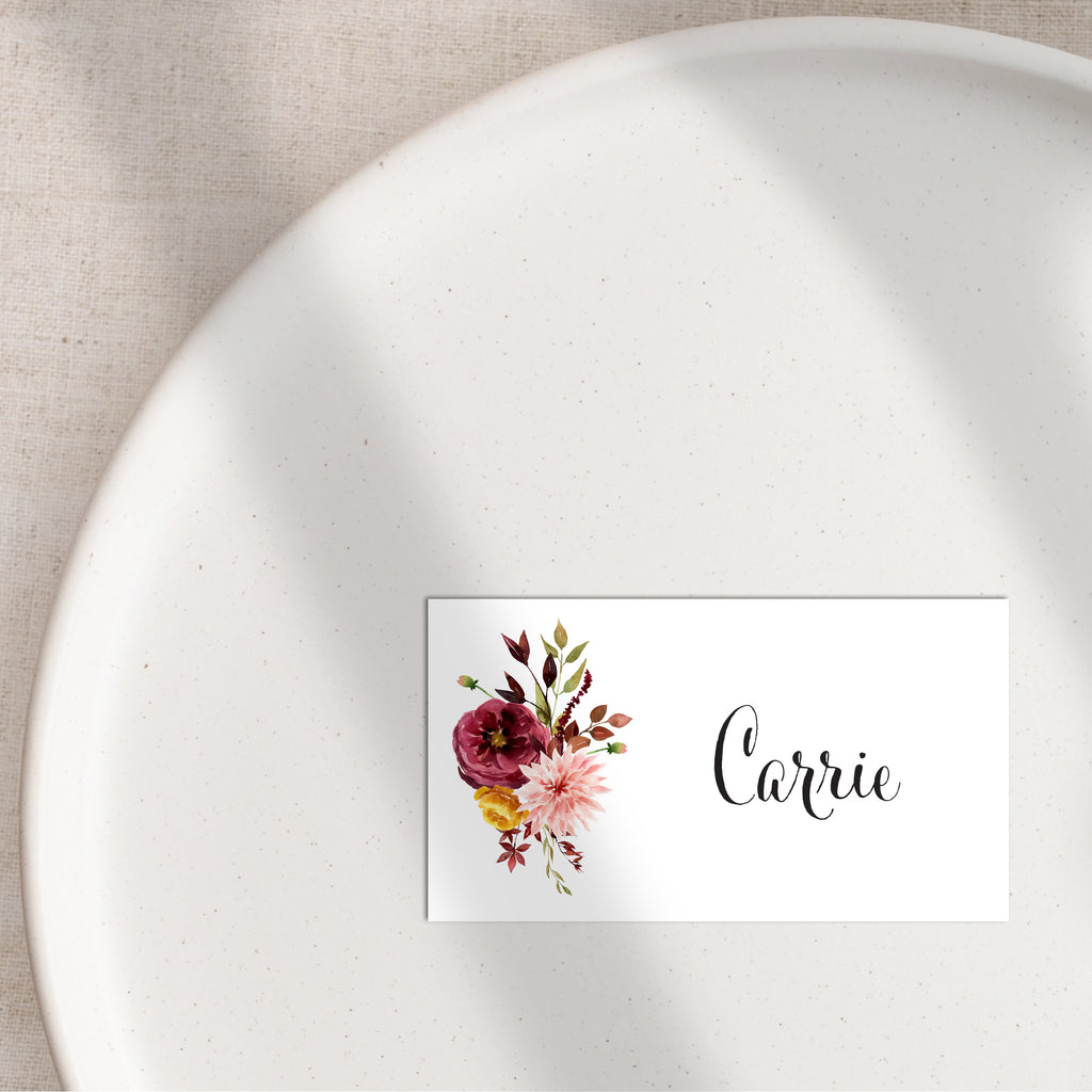 Fall flat place cards