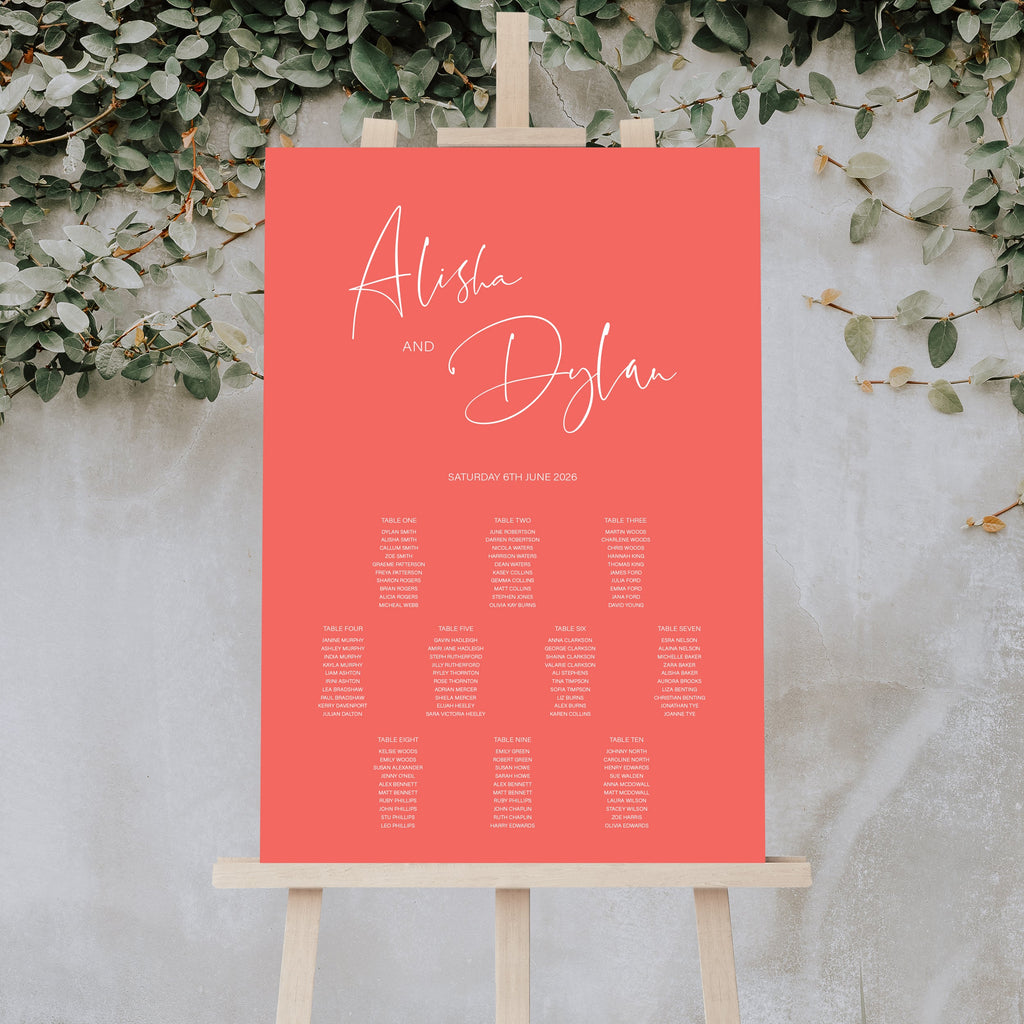 Alisha table plan