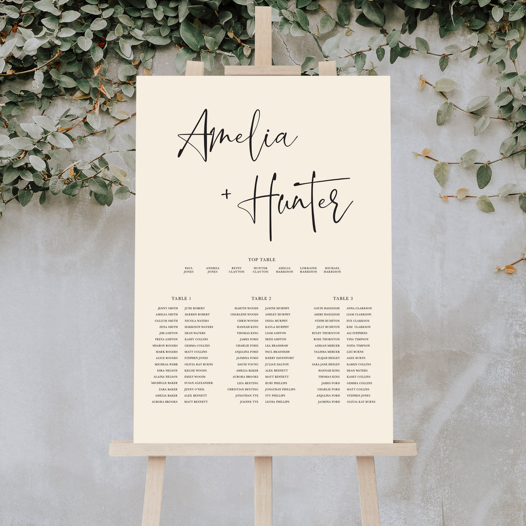 Amelia long table plan