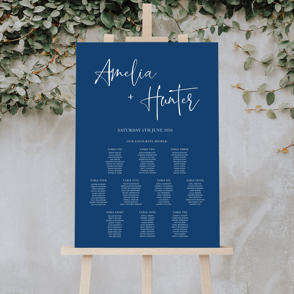 Amelia table plan