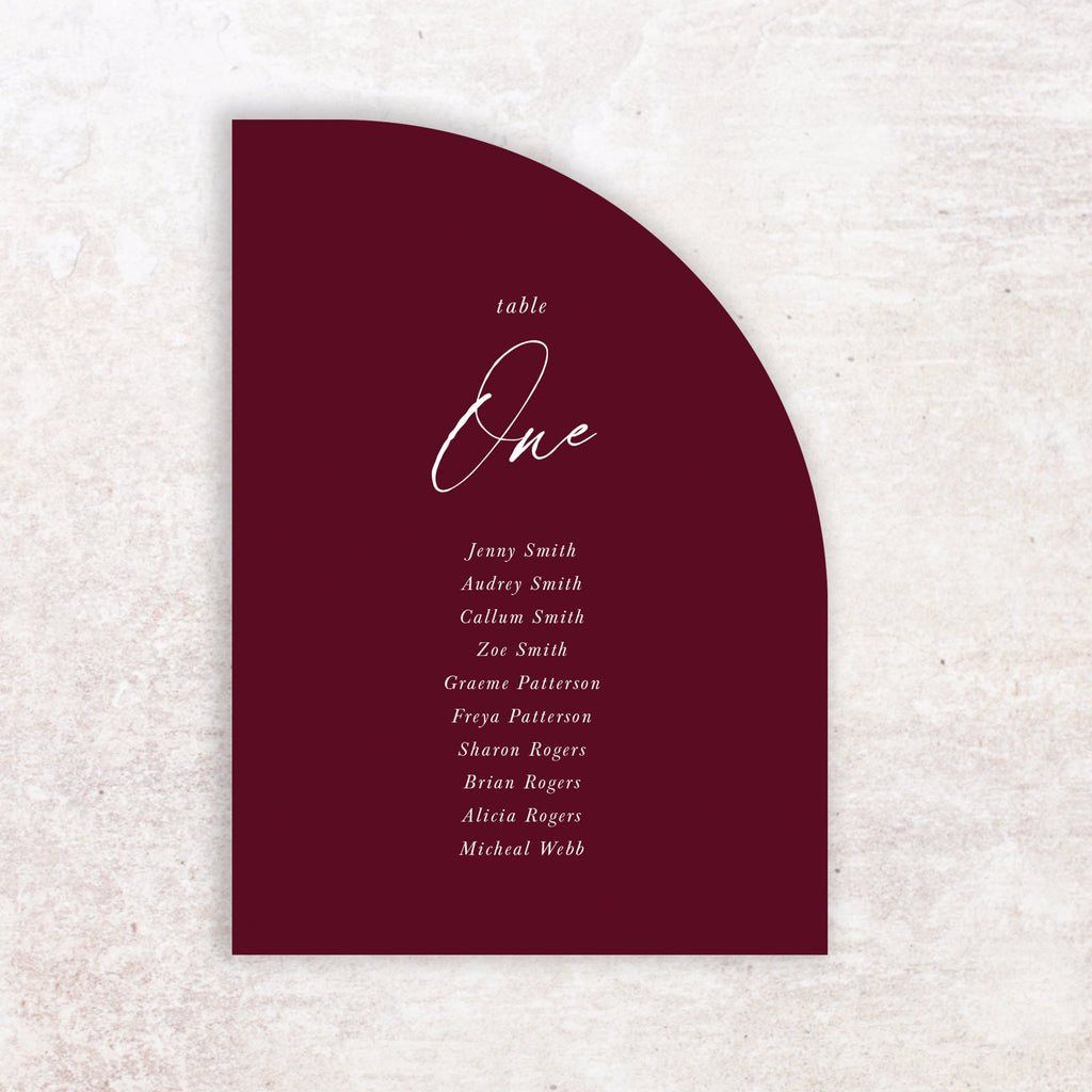 Audrey table plan cards