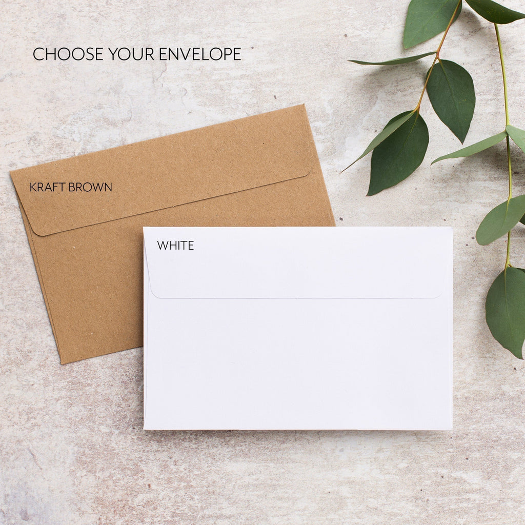 White floral save the date backing card Garden Rose