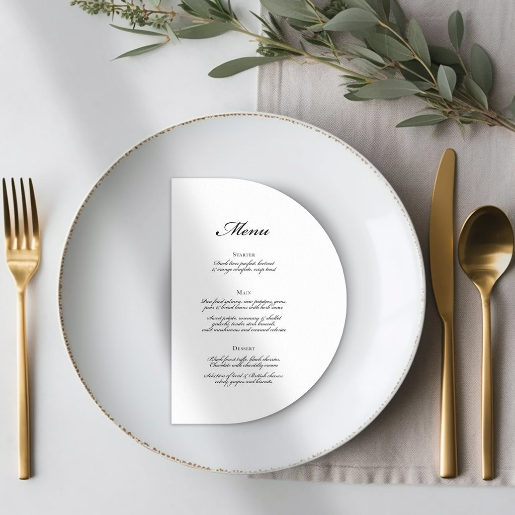 Brianna menu cards