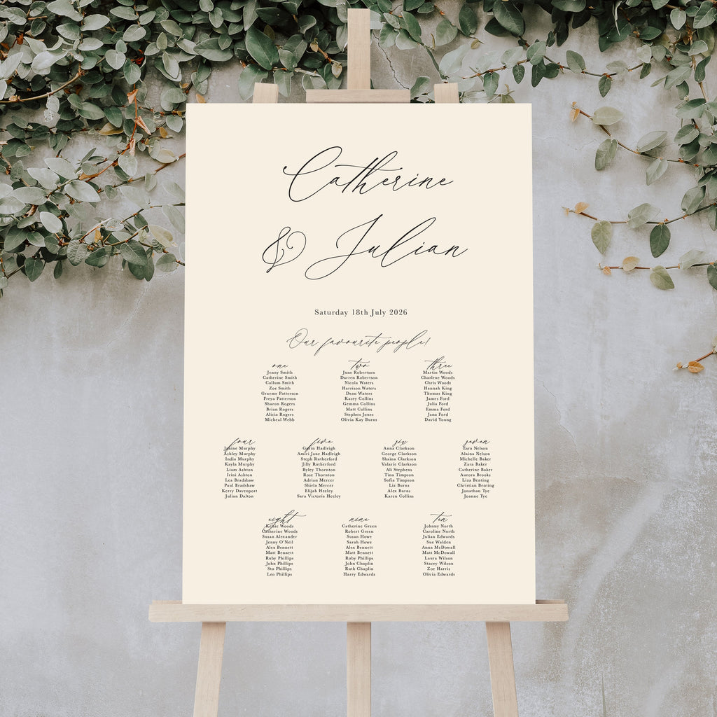 Catherine table plan