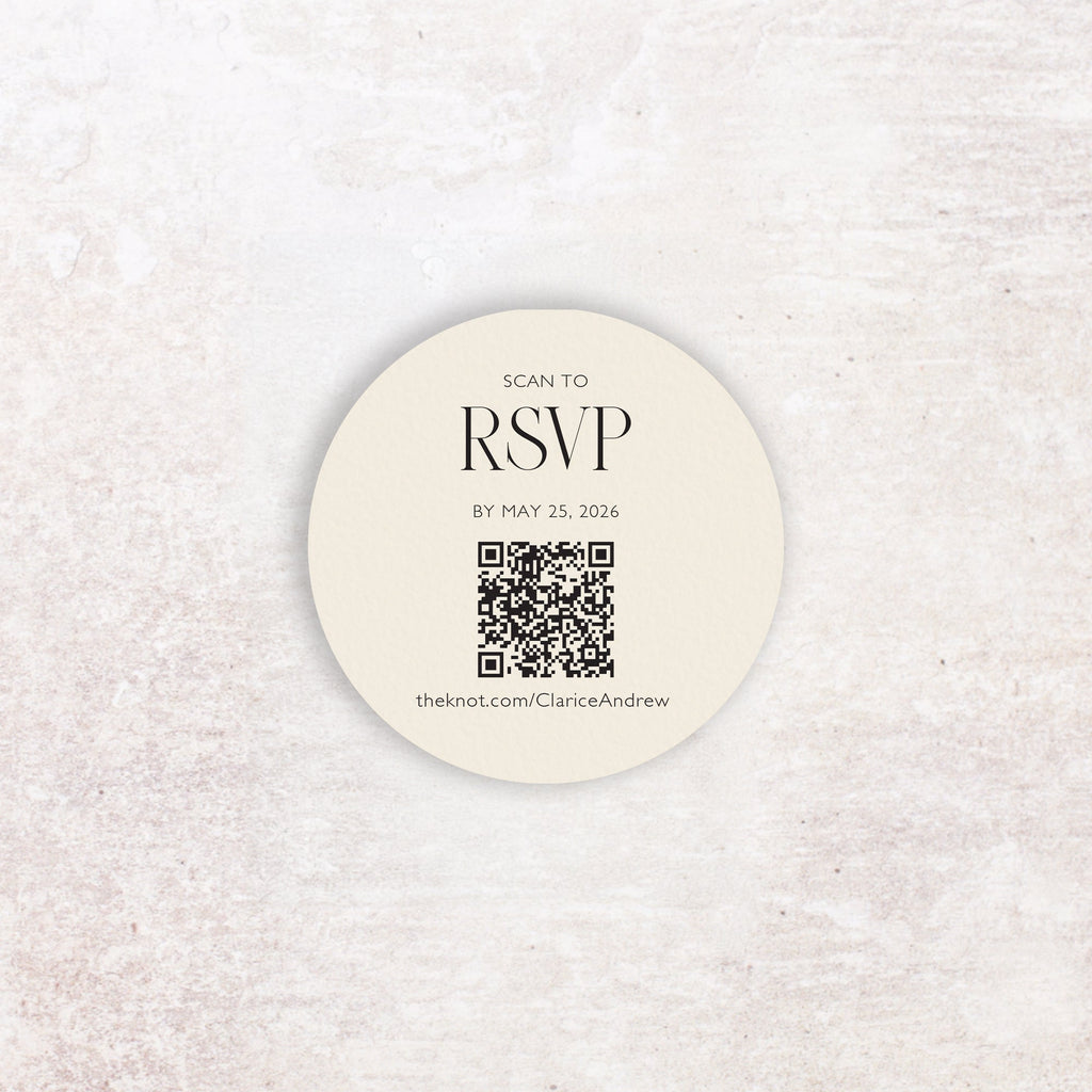 Charlene RSVP QR code card