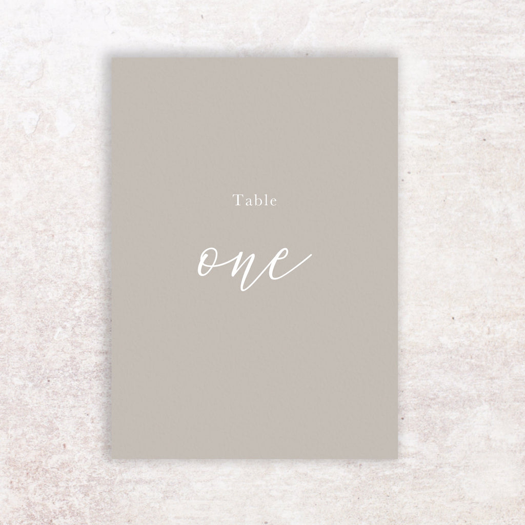 Darcie table numbers