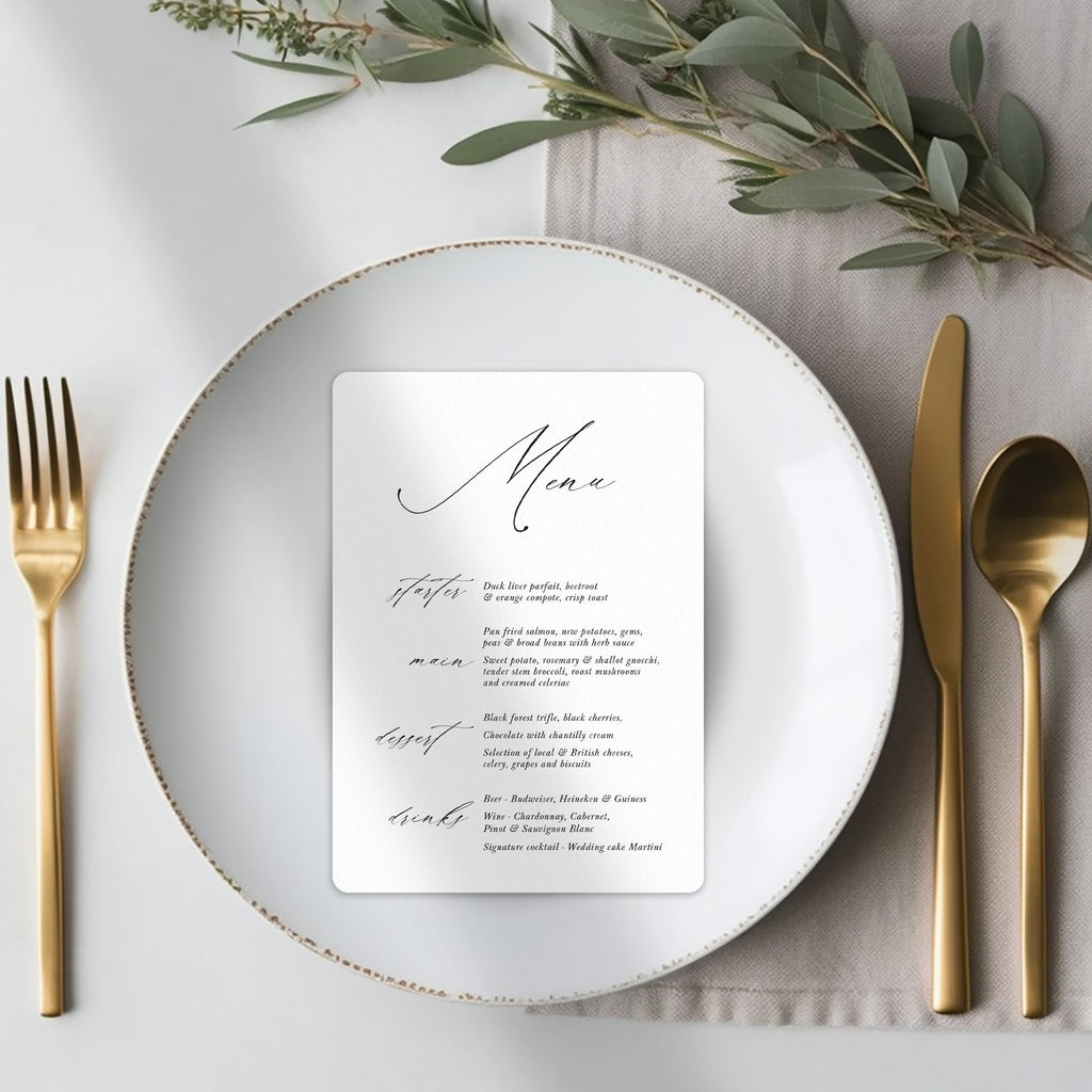 Eloise menu cards