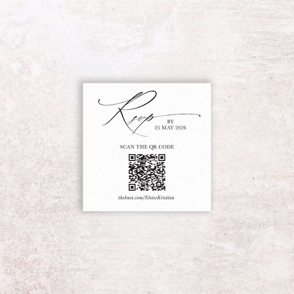 Eloise RSVP QR code card