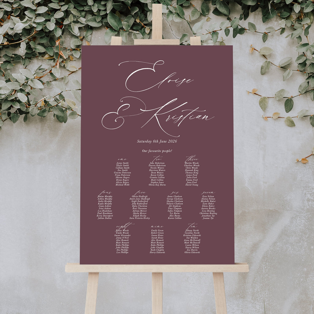 Eloise table plan