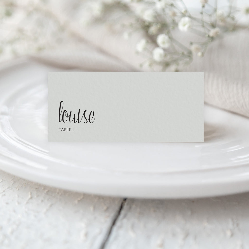 Gina tentfold place cards