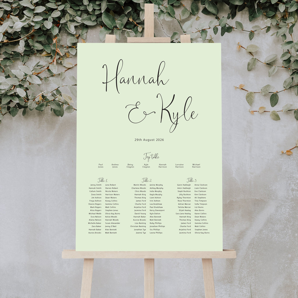 Hannah long table plan