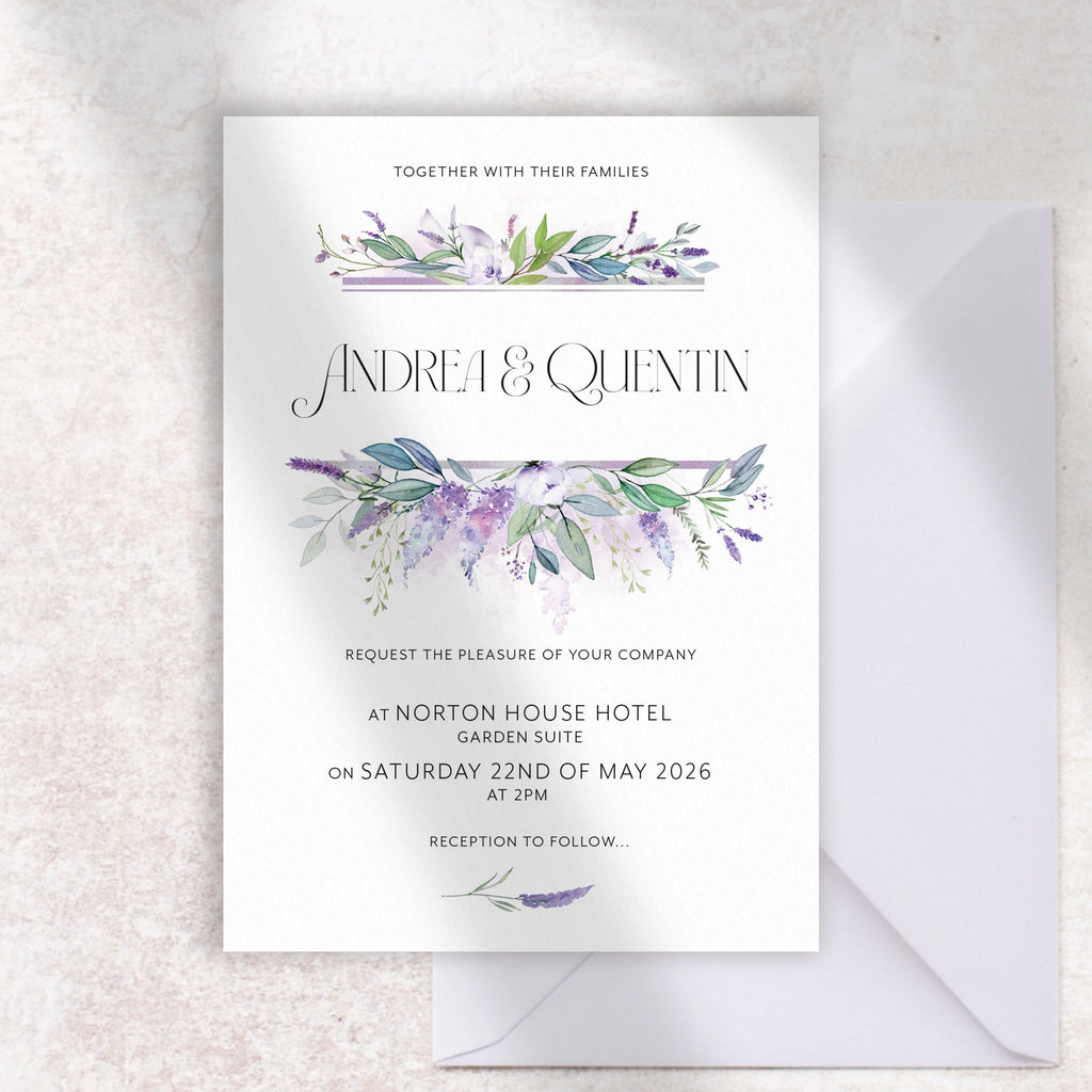 Lavender Bloom Invitation