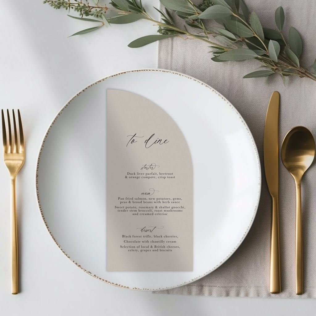 Larisa long menu cards