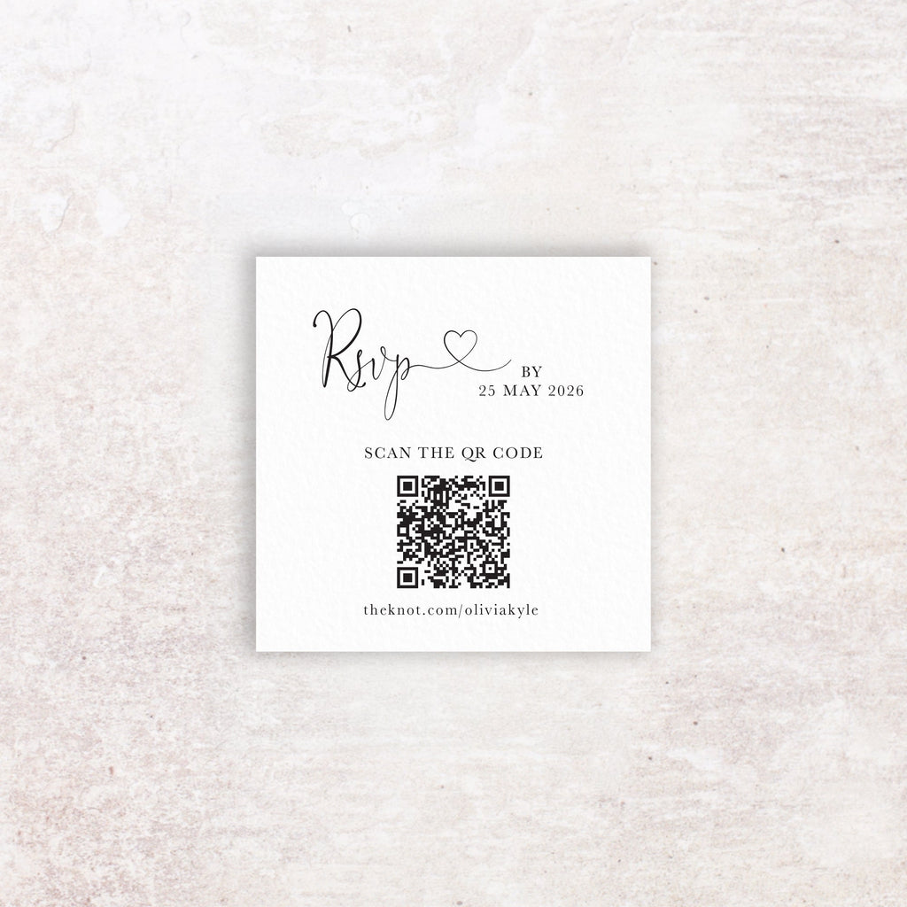 Olivia RSVP QR code card