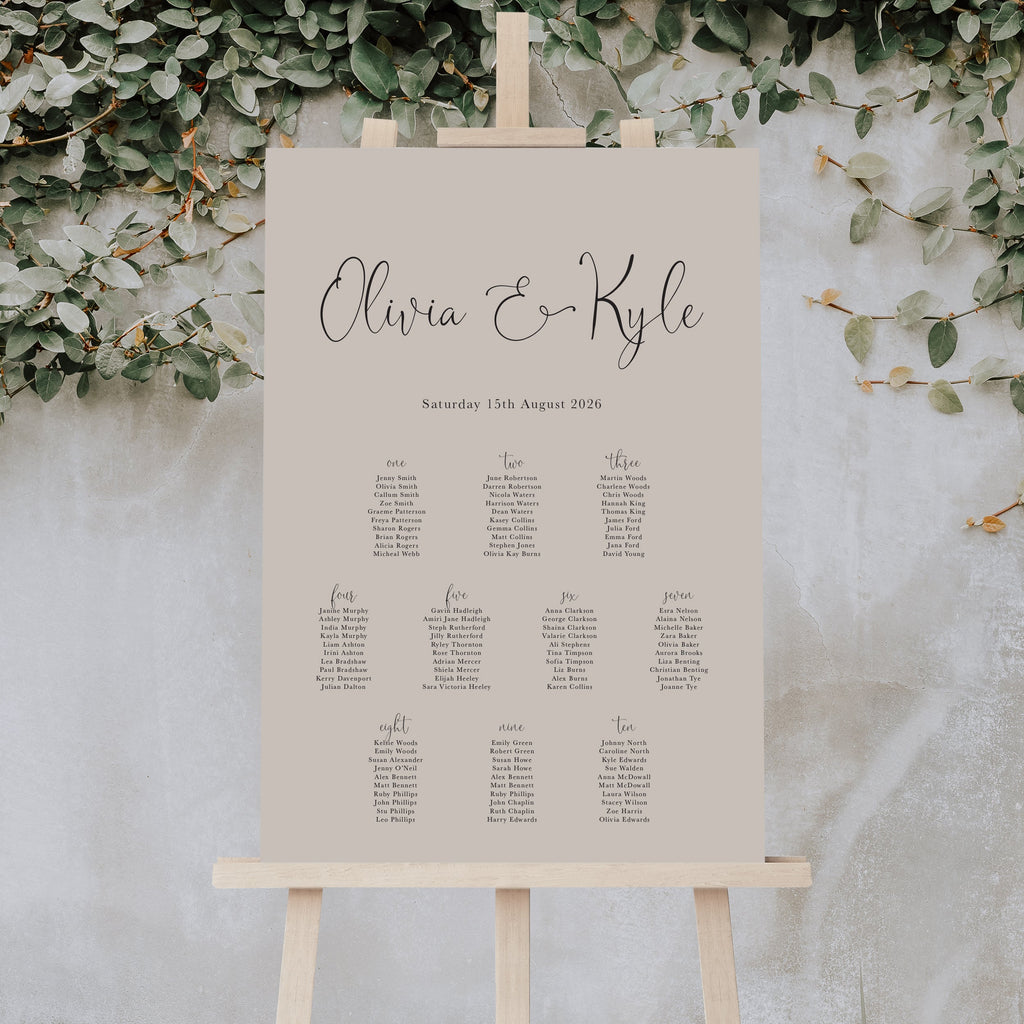 Olivia table plan