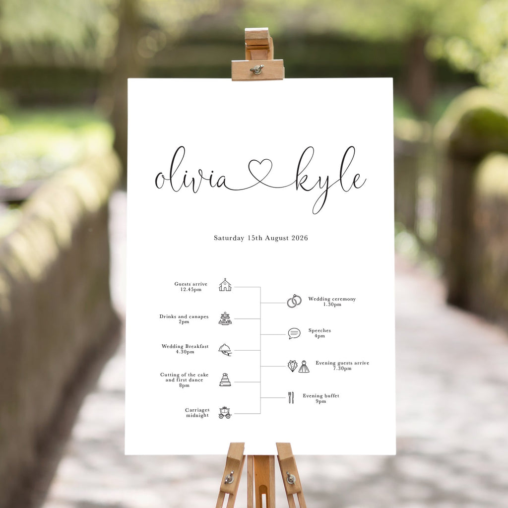 Olivia timeline sign