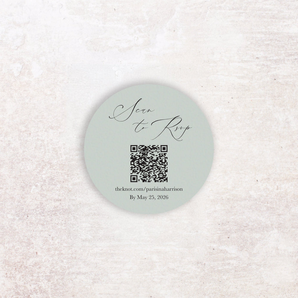 Parisina RSVP QR code card