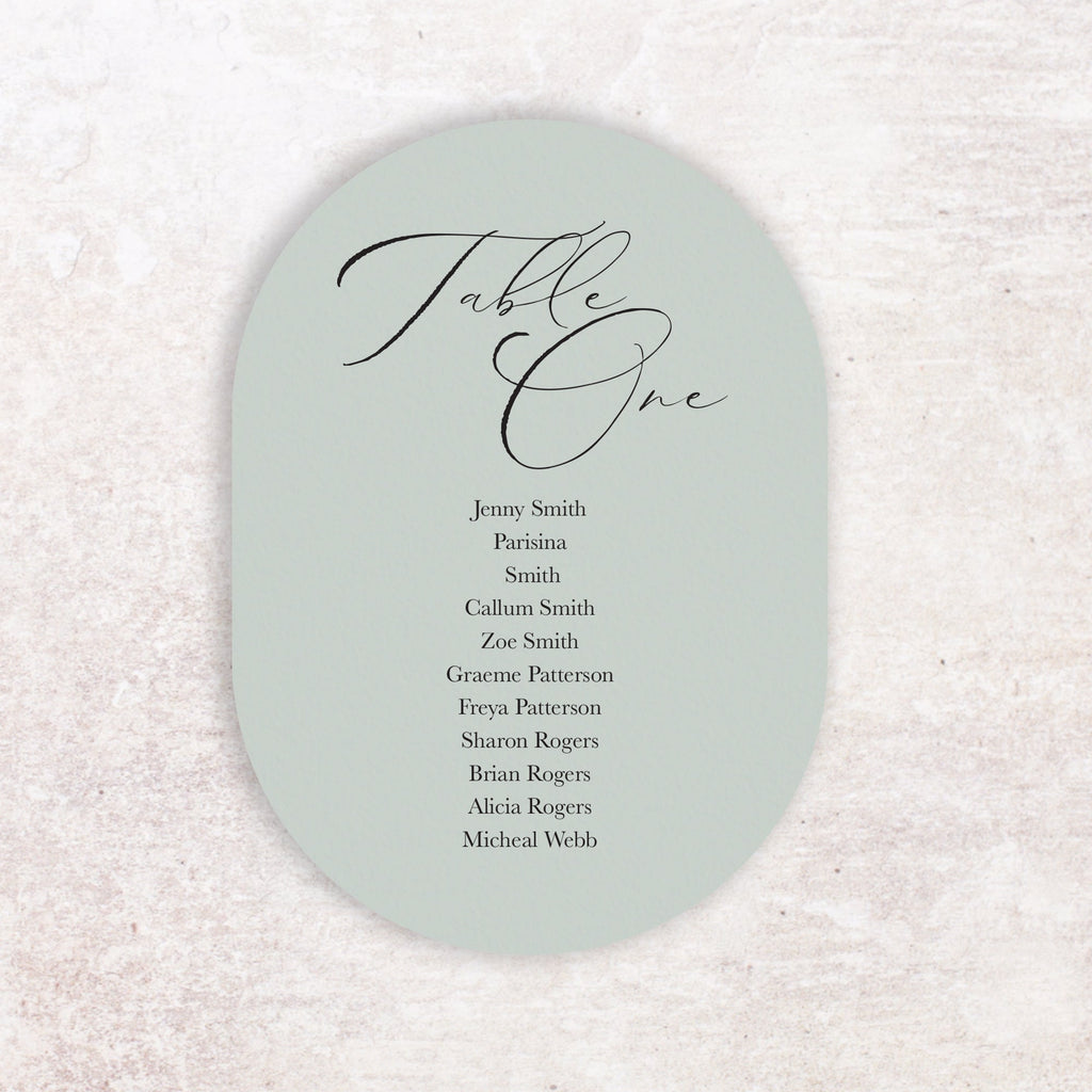 Parisina table plan cards