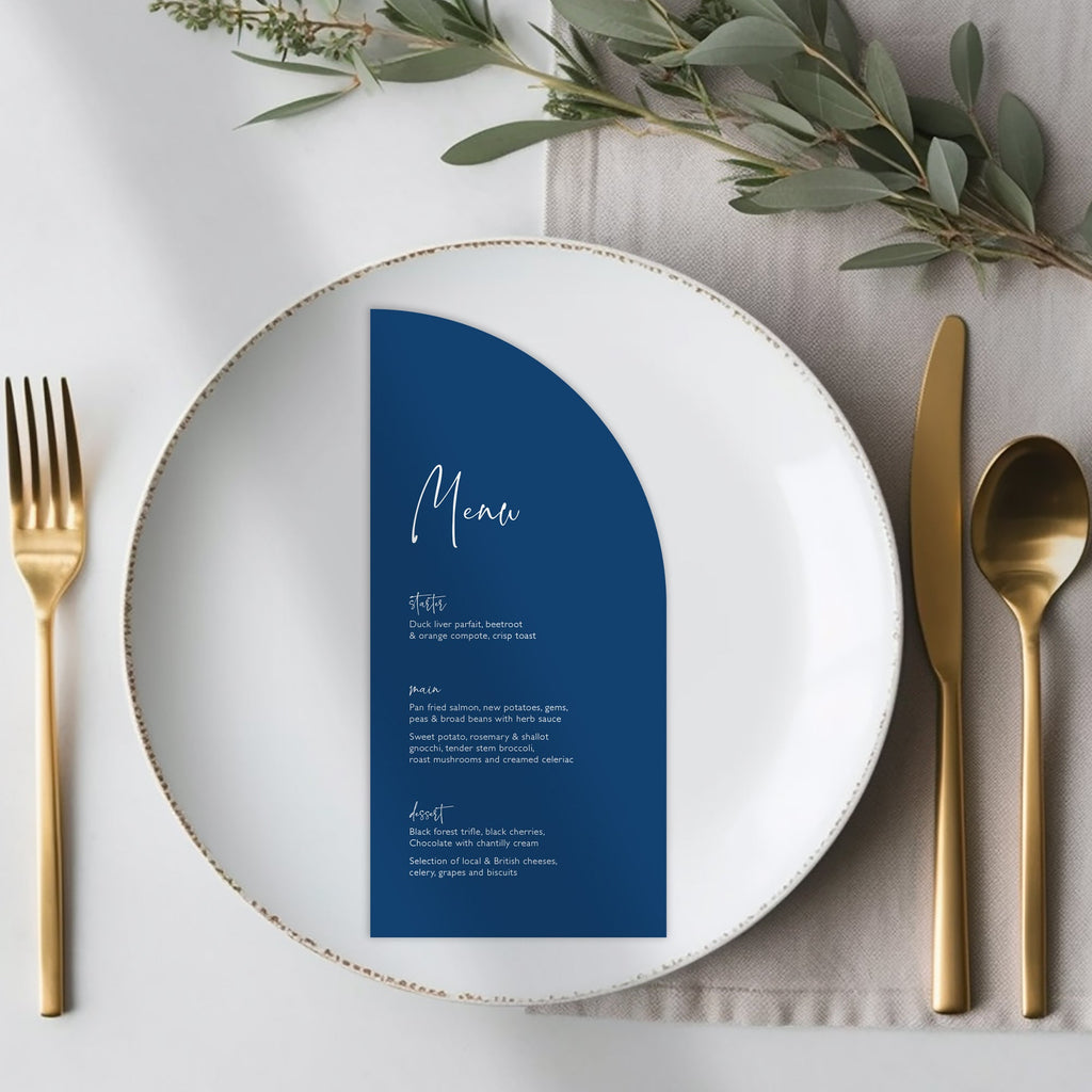 Penelope long menu cards