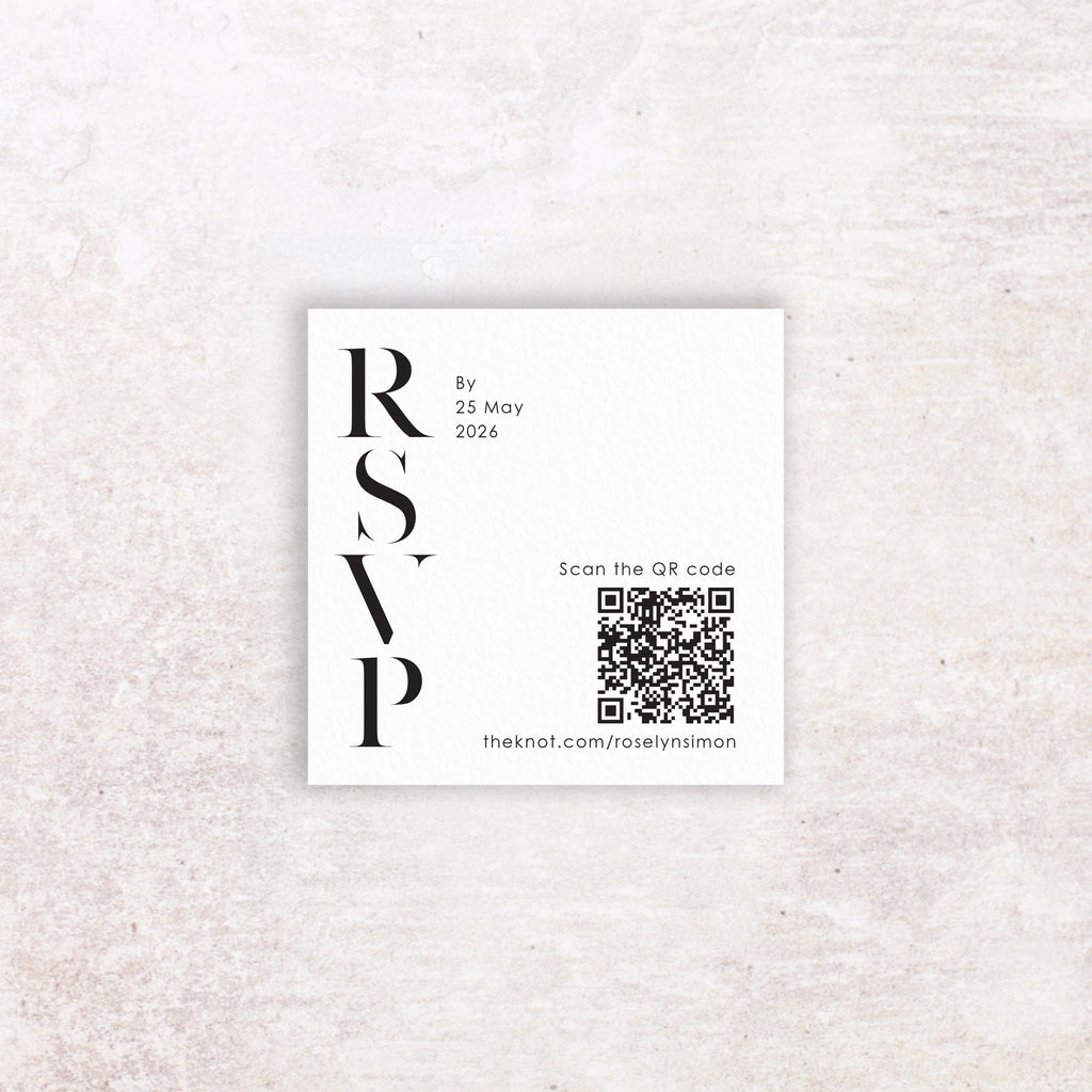 Roselyn RSVP QR code card