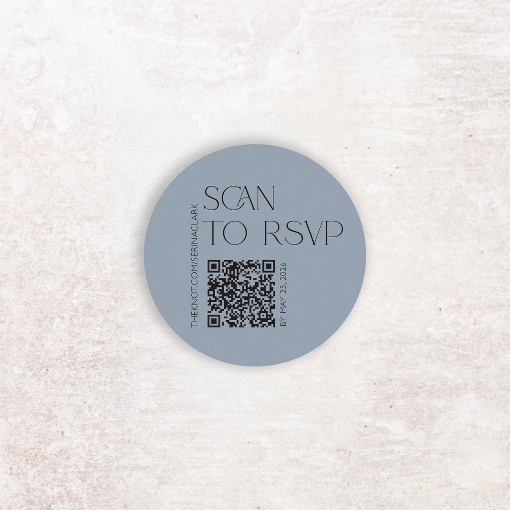 Serina RSVP QR code card