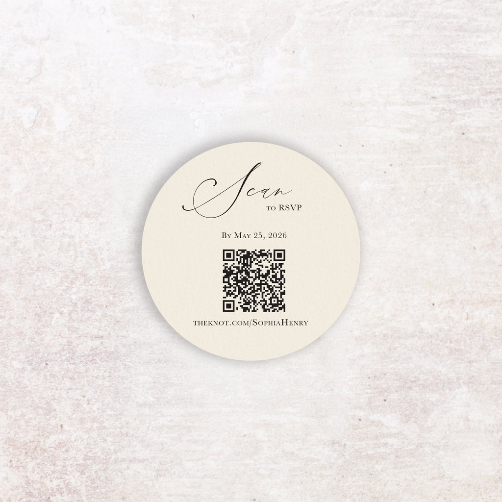 Sophia RSVP QR code card