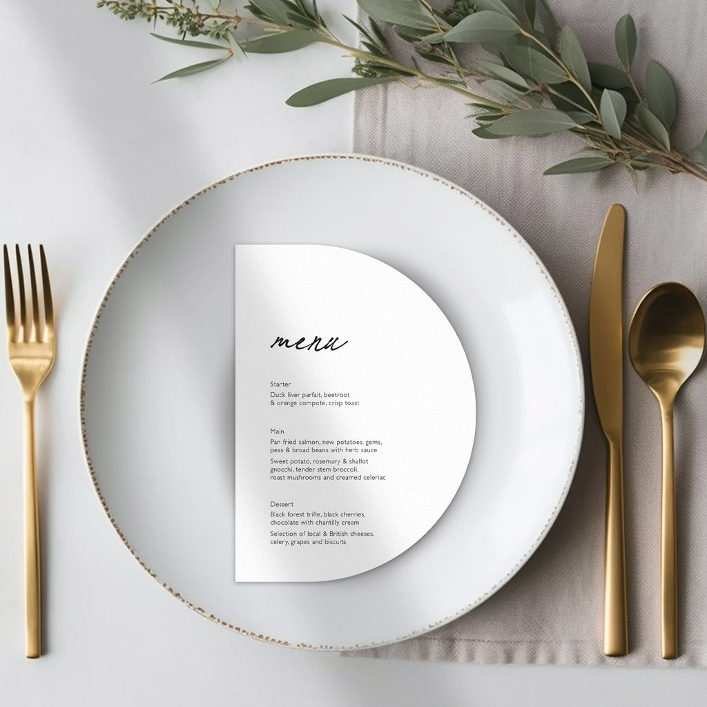 Sophie menu cards