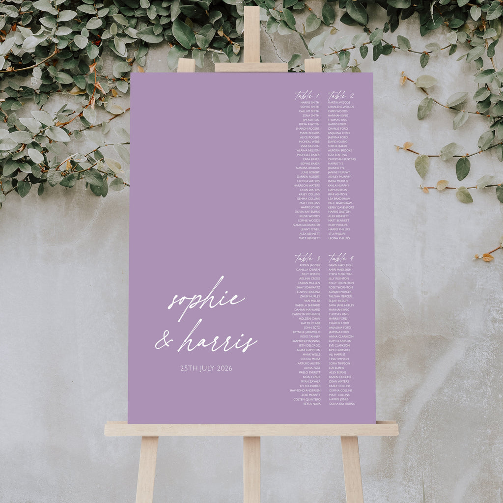 Sophie long table plan