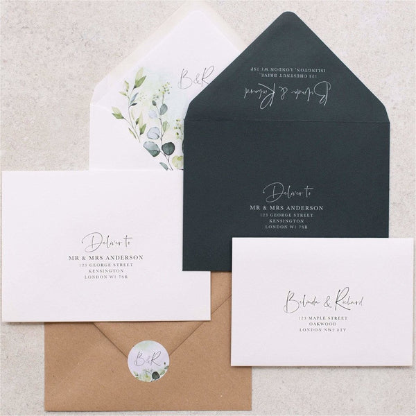 Evergreen Wedding Invitation Sample Pack – NIVI Design