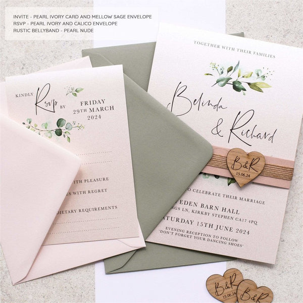 Evergreen Wedding Invitation Sample Pack – NIVI Design